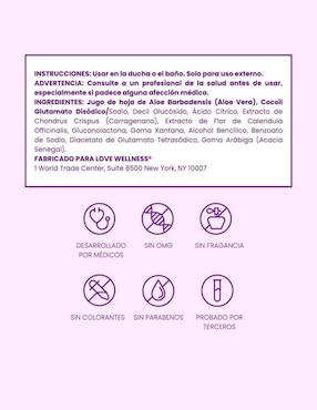 Limpiador íntimo femenino pH balanceado con Aloe Vera y caléndula 148 ml Love Wellness