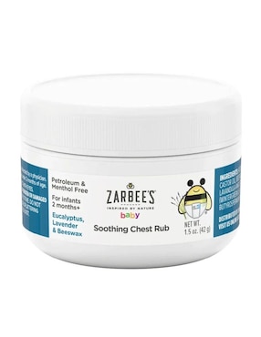 Bálsamo calmante para el pecho Zarbee's con eucalipto sin sabor de 42 g