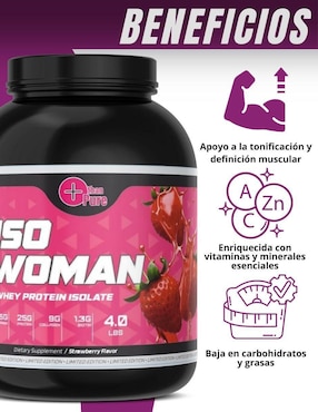 Iso Woman+Peptonas More Than Pure con colágeno sabor Fresa de 2.2 kg