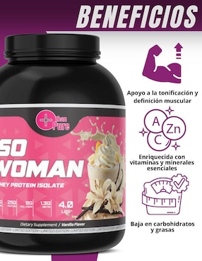 Iso Woman+Peptonas More Than Pure con colágeno sabor vainilla de 2.2 kg
