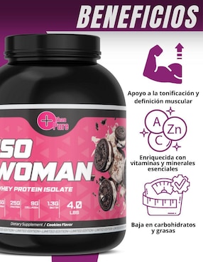 Iso Woman+Peptonas More Than Pure con colágeno sabor galleta de 2.2 kg
