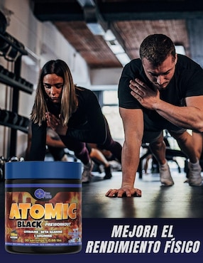 Preentreno Atomic Black More Than Pure con cafeína sabor cereza de 300 G
