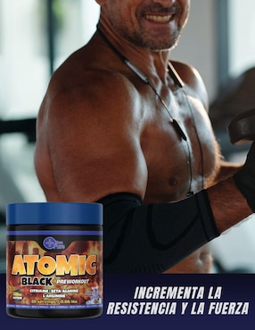 Preentreno Atomic Black More Than Pure con cafeína sabor cereza de 300 G