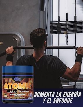 Preentreno Atomic Black More Than Pure con cafeína sabor cereza de 300 G