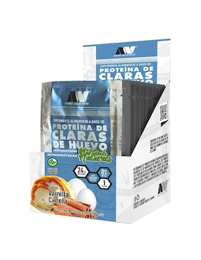 Set de proteína de claras de huevo en polvo naturals con stevia y monk fruit sabor vainilla canela Advance Nutrition de 30 g