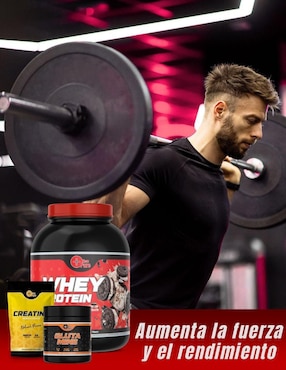 Kit de suplementos alimenticios Whey Protein + Glutamina + Creatina Monohidratada More Than Pure con vitaminas y minerales sabor galleta