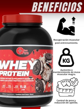 Kit de suplementos alimenticios Whey Protein + Glutamina + Creatina Monohidratada More Than Pure con vitaminas y minerales sabor galleta