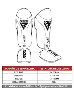 Espinillera RDX Arte Marcial adulto