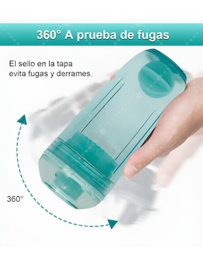 Termo shaker Xtellar de plástico con tapa push pull 400 ml