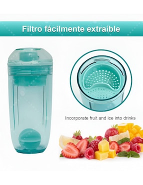 Termo shaker Xtellar de plástico con tapa push pull 400 ml