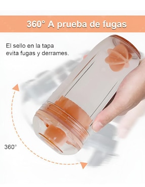 Vaso shaker Xtellar de plástico con tapa push pull 400 ml