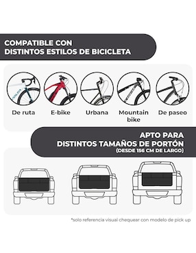 Rack porta bicicleta para camioneta Droplet Pad