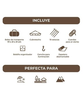 Casa de campaña Droplet para 6 personas