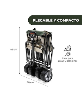 Carrito vagón plegable Droplet con capacidad de 100 kg