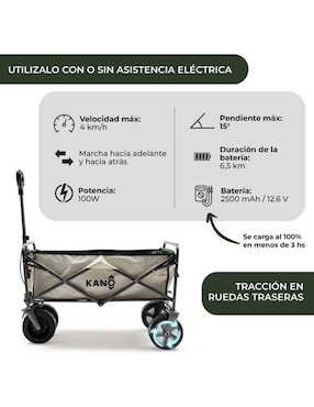Carrito vagón plegable Droplet con capacidad de 100 kg
