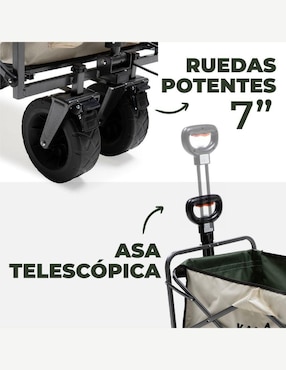 Carrito vagón plegable Droplet con capacidad de 100 kg