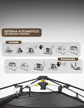 Casa de campaña Droplet para 8 personas