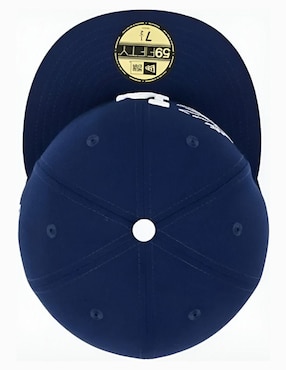 Gorra visera plana cerrada para béisbol New Era 5950 MLB Script Los Angeles Dodgers unisex