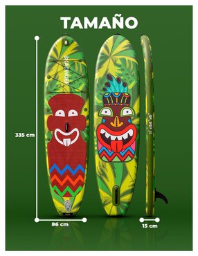 Kit tabla de surf Level Fitness surf Tabla de Surf Crazy Tribe