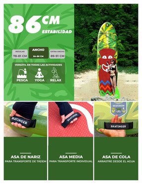 Kit tabla de surf Level Fitness surf Tabla de Surf Crazy Tribe