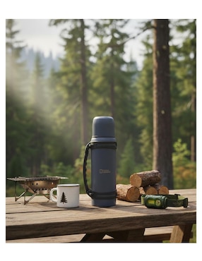 Termo National Geographic de acero inoxidable con tapa rosca 1.5 L