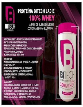 Kit de suplementos alimenticios Proteína Bitech y Booty Woman Bitdefender