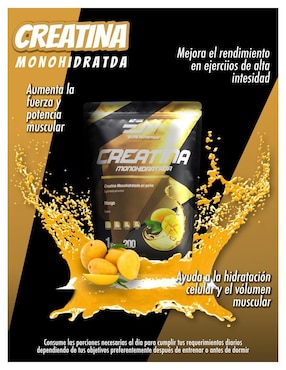 Creatina monohidratada Elite Nutrition sabor mango de 1 kg