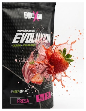 Proteína Isolate Evoluxion Girl Elite Nutrition con proteína de suero de leche aislado sabor fresa de 1 kg