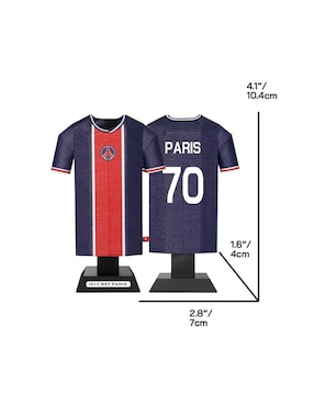 Figura de playera Paris SG Alloy Collectors Liga Francia Local Retro 1974 de acero inoxidable