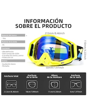 Goggle táctico visor Xtellar para montañismo unisex