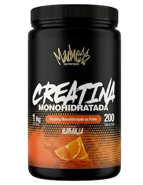 Creatina monohidratada Madness Nutrition sabor naranja de 1 kg