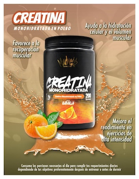 Creatina monohidratada Madness Nutrition sabor naranja de 1 kg