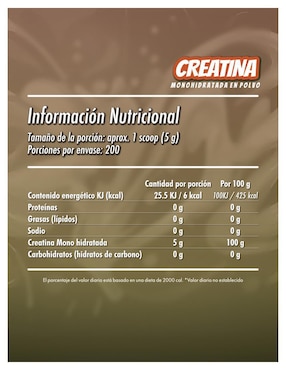 Creatina monohidratada Madness Nutrition sabor naranja de 1 kg
