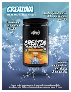 Creatina monohidratada Madness Nutrition con creatina monohidratada sabor natural de 1 kg