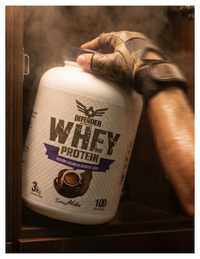 Whey Protein Defender Nutrition con proteína de suero de leche sabor moka de 3 kg