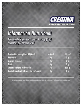 Creatina monohidratada Defender Nutrition sabor naranja de 1 kg