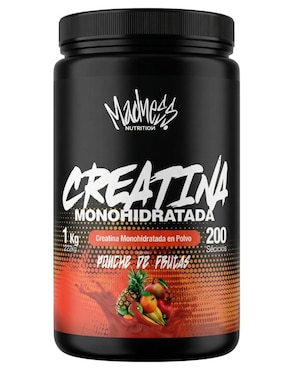 Creatina monohidratada Madness Nutrition sabor ponche de frutas de 1 kg