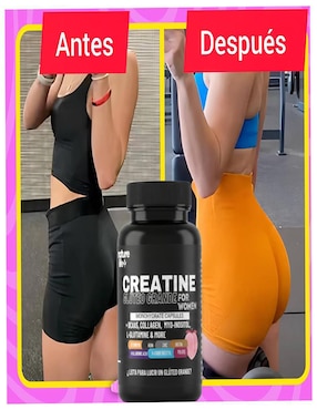 Creatinegluteo grande for women Nature Life con creatina + vitaminas y aminoácidos de 30 cápsulas