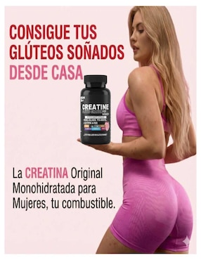 Creatinegluteo grande for women Nature Life con creatina + vitaminas y aminoácidos de 30 cápsulas