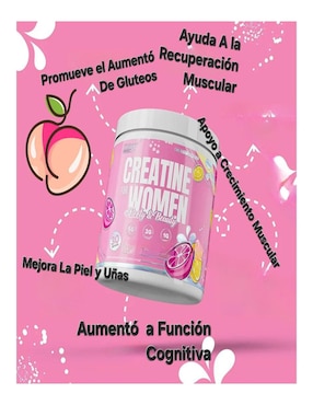 Creatina monohidratada Booty & Beauty Nutrex sabor limonada rosa de 315 g