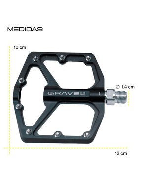 Pedales para bicicleta Aluminio Gravel
