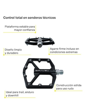 Pedales para bicicleta Aluminio Gravel