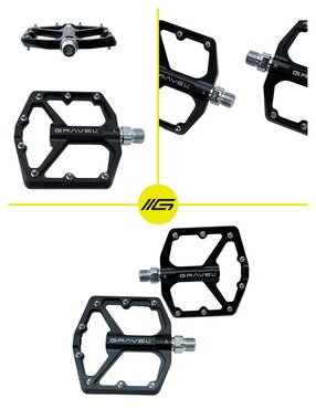 Pedales para bicicleta Aluminio Gravel