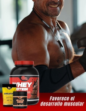 Kit de suplementos alimenticios Whey Protein + Glutamina + Creatina Monohidratada More Than Pure