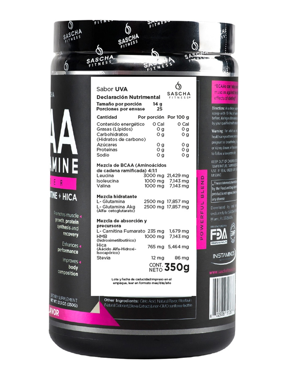 Suplemento alimenticio sabor uva de 350 g 2