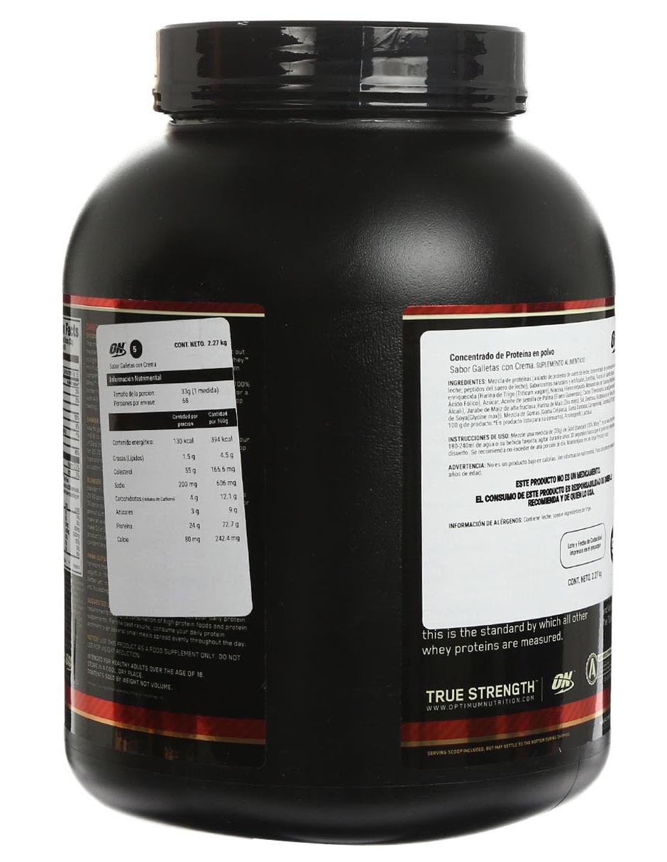 Gold Standard Whey Protein Isolates sabor cookies & cream de 2.27 kg 2