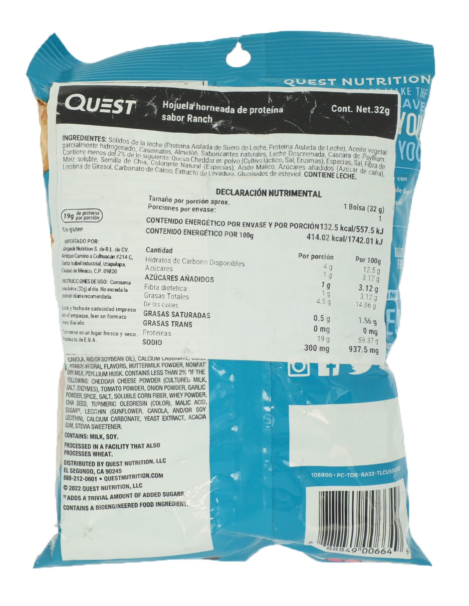 Tortilla style protein chips 32 g 2