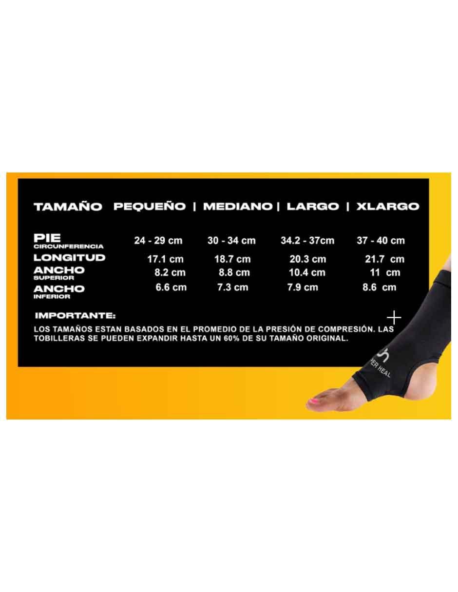 Tobillera manga de compresión de 1 par 2
