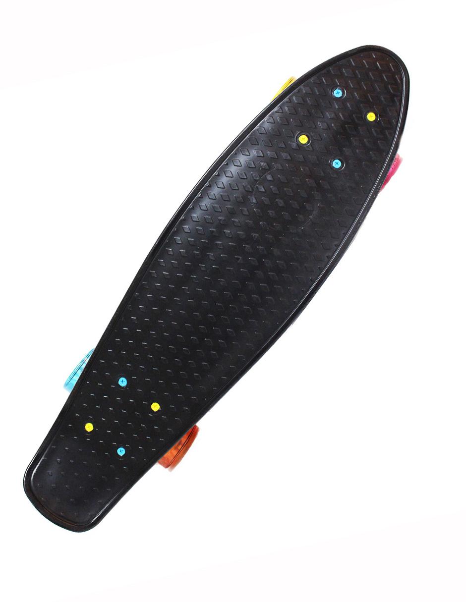 Patineta Penny negra llanta Transparente 3