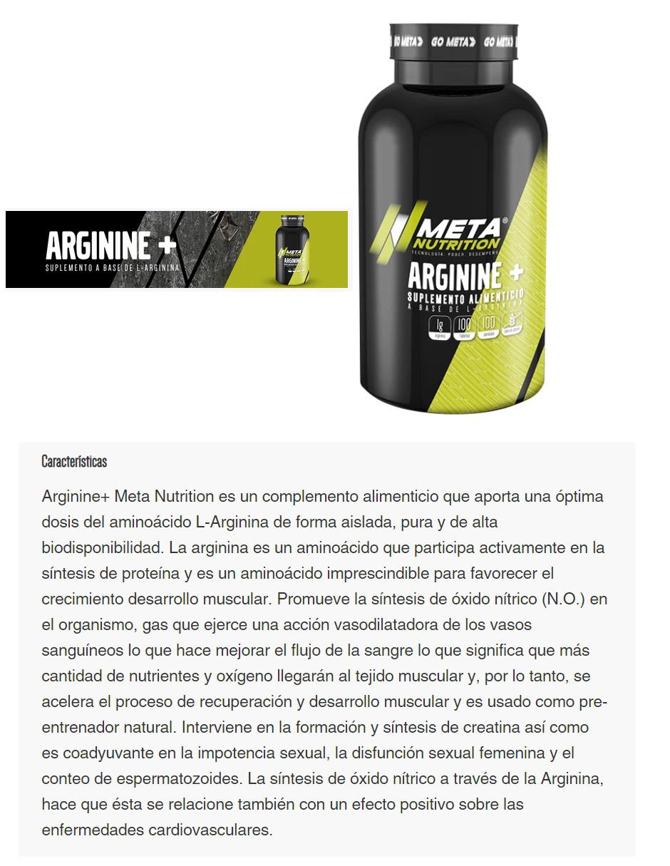 Arginina L- Arginine Suplemento 100 Tabletas 2